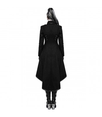 Women Gothic Military Steampunk Coat Long Jacket Black Steampunk Army Uniform 